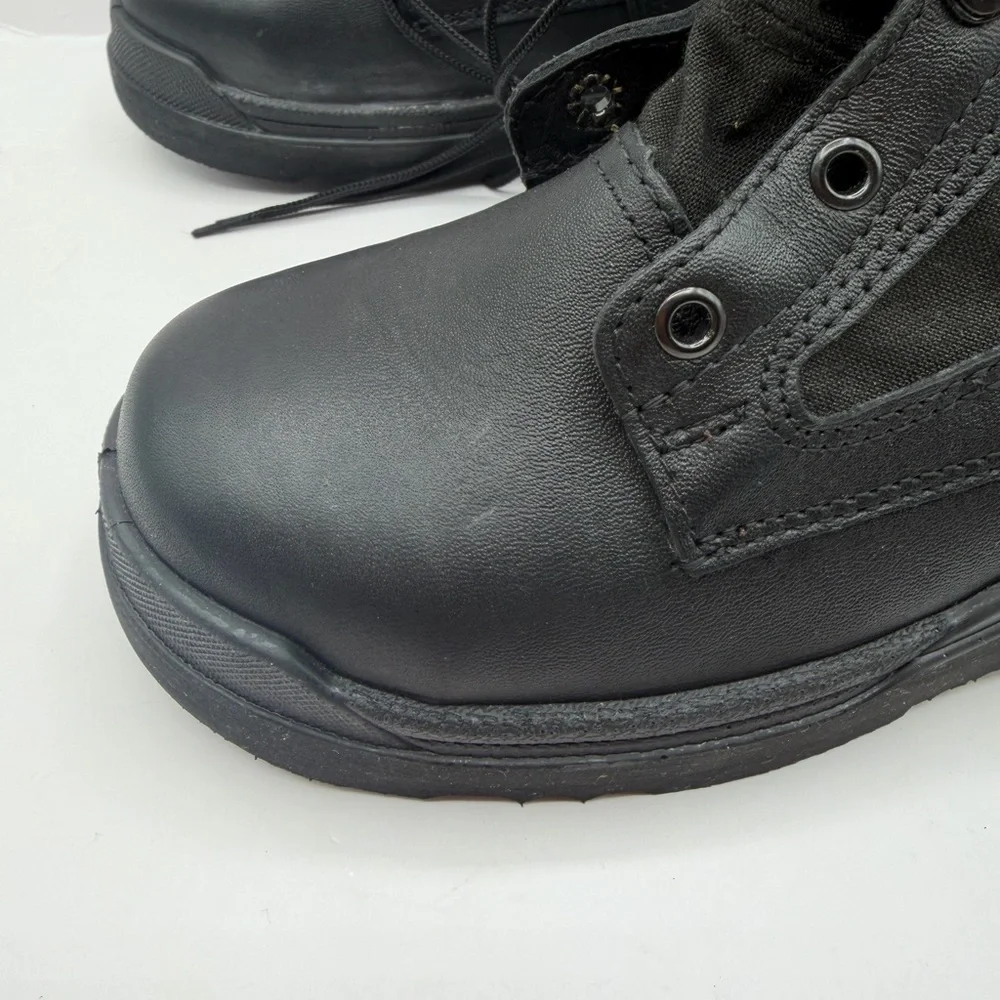 Rocky 6129 Navy Boots 4.5W Unisex Steel Toe Made in USA Vibram Sole NEW WITH TAG